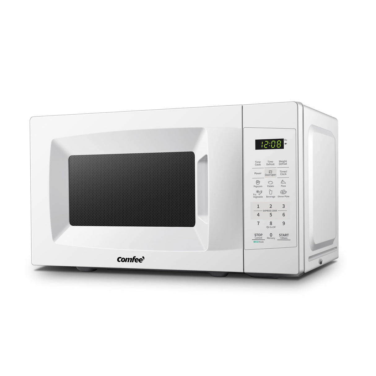 COMFEE' EM720CPL-PM Countertop Microwave Oven with Sound On/Off, ECO Mode and Easy One-Touch Buttons, 0.7 Cu Ft/700W, Pearl White COMFEE'