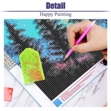 pchmcu 5D Diamond Painting Mountain,Diamond Painting Galaxy Kits for Adults,DIY Full Drill Crystal Rhinestone Arts and Crafts,Gem Art Paints with Diamond Home Wall Decor 27.5 X 15.7inch pchmcu