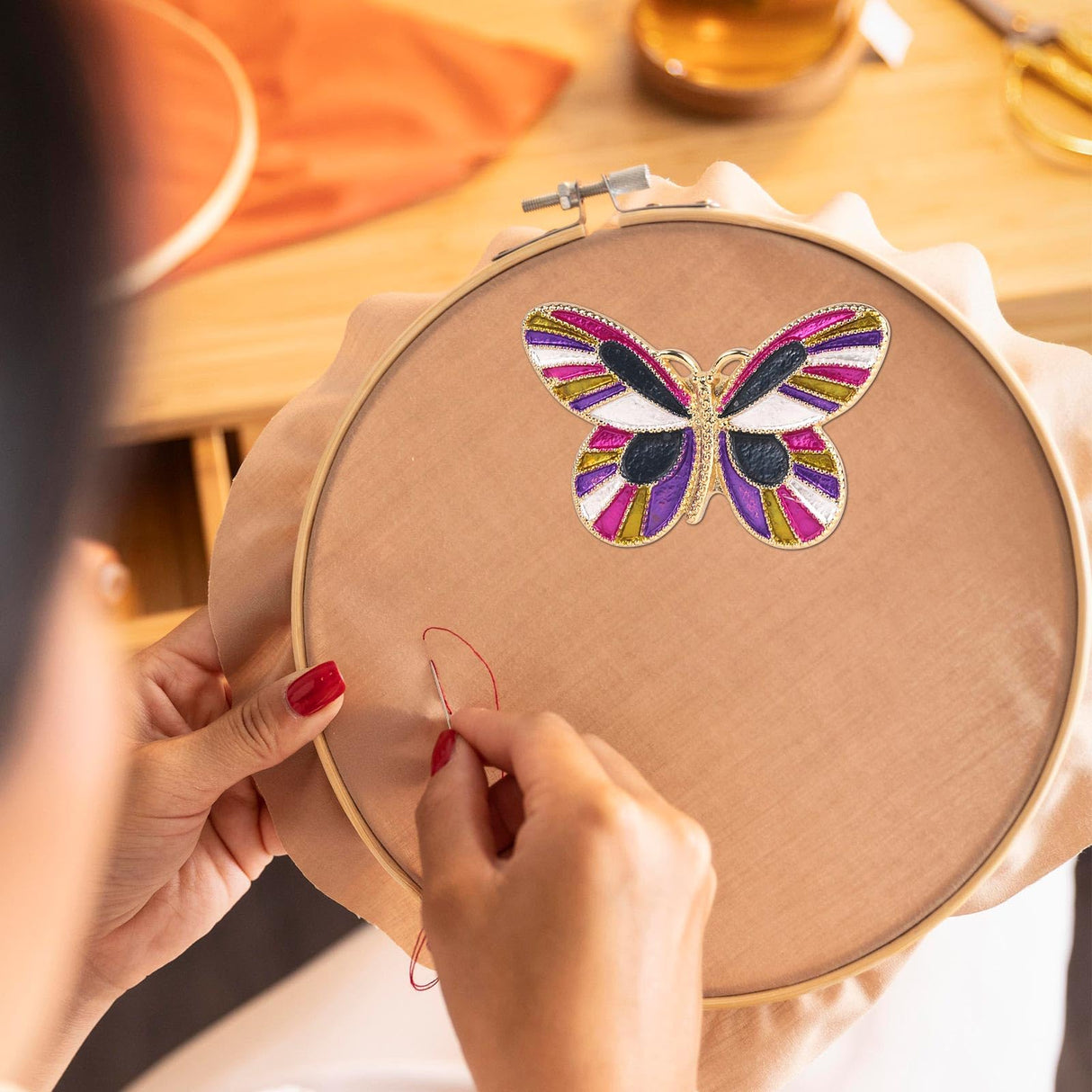 Gosknor Needle Minder Magnet, Butterfly Magnetic Needle Holder Magnetic Cross Stitch Accessories for Cross Stitch Embroidery Sewing Needlework Accessories Gosknor