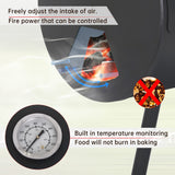 Charcoal Grills Outdoor Barbecue Grill Offset Smoker Portable BBQ Grill with Wheels for Backyard Camping Picnics Dopinmin