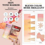 KsopiaVobs Skin Tones Art Markers, Acrylic Paint Pens Skin Colors Paint Markers for Wood,Glass,Fabric,Rocks Painting,Illustration Sketching, Extra Fine Tip (Set of 12,Brush Tip) KsopiaVobs