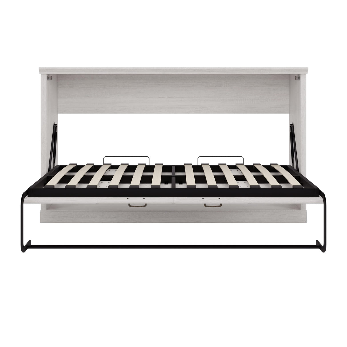 Merax Twin Size Murphy Bed Wall Bed, Folding into a Cabinet, Space Saving Bedroom Furniture for Multipurpose Guest Room, Home Office, Rustic White Merax