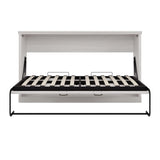 Merax Twin Size Murphy Bed Wall Bed, Folding into a Cabinet, Space Saving Bedroom Furniture for Multipurpose Guest Room, Home Office, Rustic White Merax