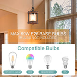 SGLfarmty Farmhouse Pendent Lights in Kitchen Island, Rustic Wood Pendant Light with Glass Shade, Bronze Entryway Pendant Lighting, Adjustable Glass Hanging Light Fixtures for Foyer, Sink, 1 Pack SGLfarmty