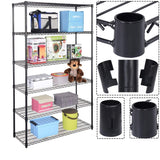 6 Shelf Wire Shelving Unit Garage Shelves Height Adjustable Heavy Duty Utility Rolling Steel Organizer Garage Storage Units, 1500lbs Storage Shelves Metal Rack NSF Metal Shelves for Garage Kitchen Payhere