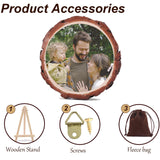 Personalized Picture Frame Custom Photo Printing on Wood Slices Wooden Craft with Bracket Customized Photo Gifts for Christmas Birthday Anniversary GONIS