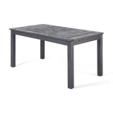 Great Deal Furniture Christopher Knight Home Eric Outdoor Expandable Acacia Wood Dining Table, Dark Gray Finish Christopher Knight Home