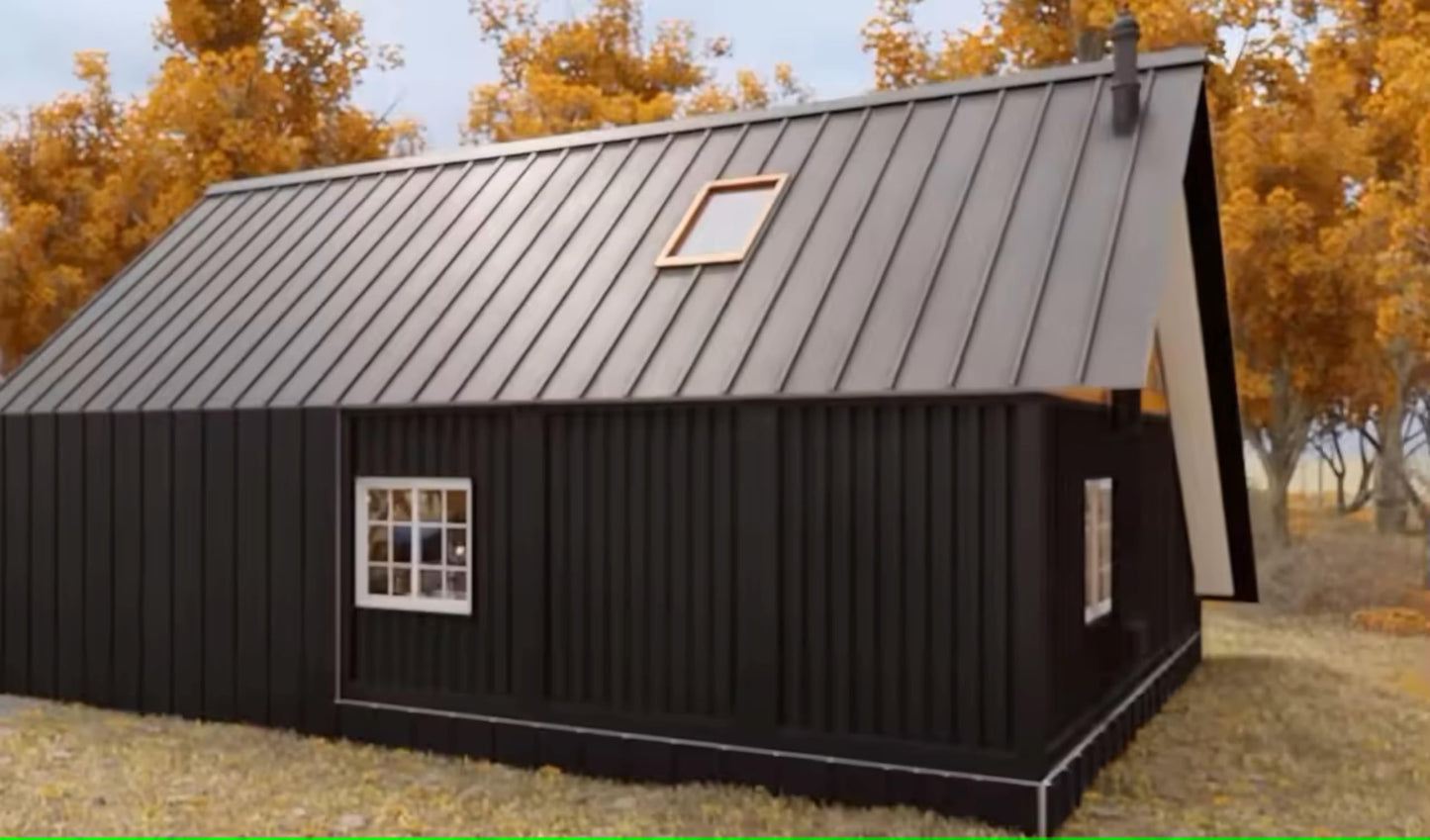 Generic Metal roofed Container House, Customized, HF-20231205