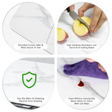 Extendable Dining Table for 6-8 Seat, 55.1'' to 82.7'' Sintered Stone Oval Kitchen Table, Modern Dining Room Table with Rounded Corner for Kitchens, Dining Room, Office Areas(White Glossy Tabletop) SIMTONAL