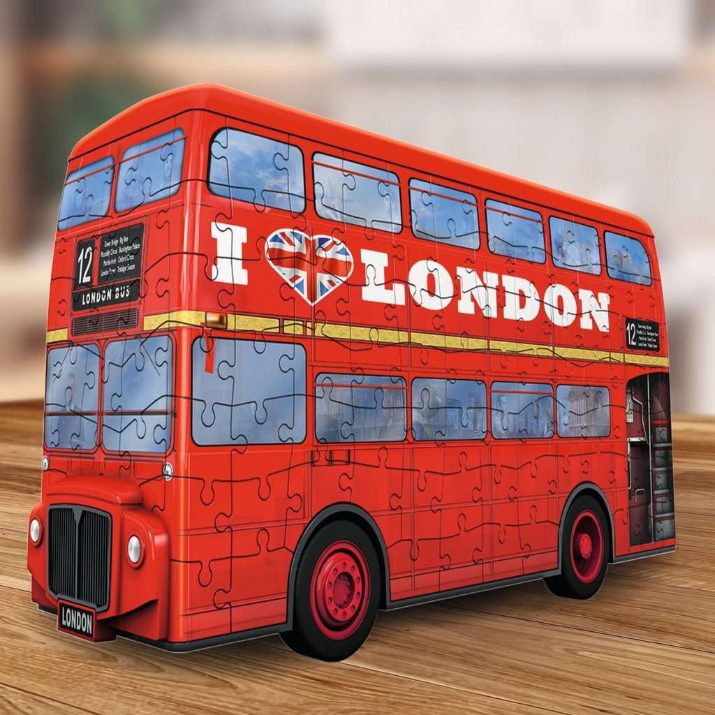 Ravensburger London Bus 216 Piece 3D Jigsaw Puzzle for Kids and Adults - 12534 - Great for Any Birthday, Holiday, or Special Occasion Ravensburger