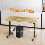 XINYAO Electric Standing Desk Height Adjustable Computer Desk, 48 Inches Sit Stand Desk Workstations with Hook, Ergonomic Table for Home Office Ajustable Height Table with Wheels XINYAO