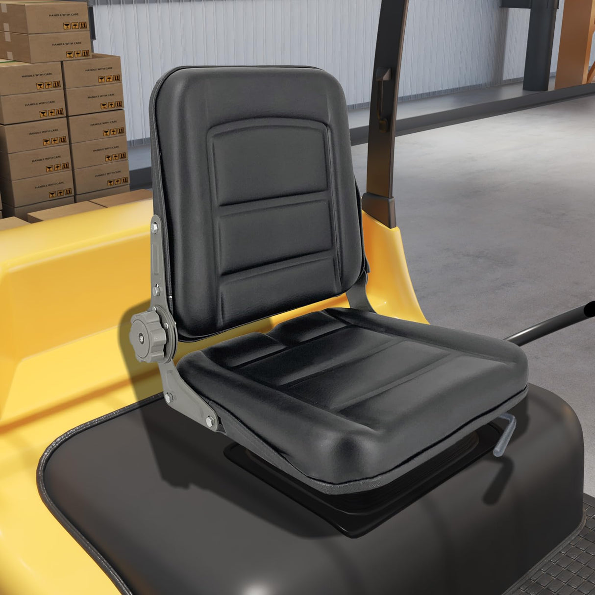 CDZHLTG Forklift Seat Suspension Tractor Seat with 140° Adjustable Back Angle fit Excavator, Forklift, Tractor, Skid Loader, Backhoe Dozer Telehandler, Heavy Mechanical Seat - Black CDZHLTG