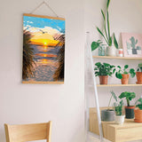 NPCSWXQ Paint by Numbers Kit for Adults Beginners, Beach Sunset Oil Acrylic Painting Crafts Number Artist Paint Kit for Home Wall Bedroom Study or Office Decor Gift 16x20Inch NPCSWXQ