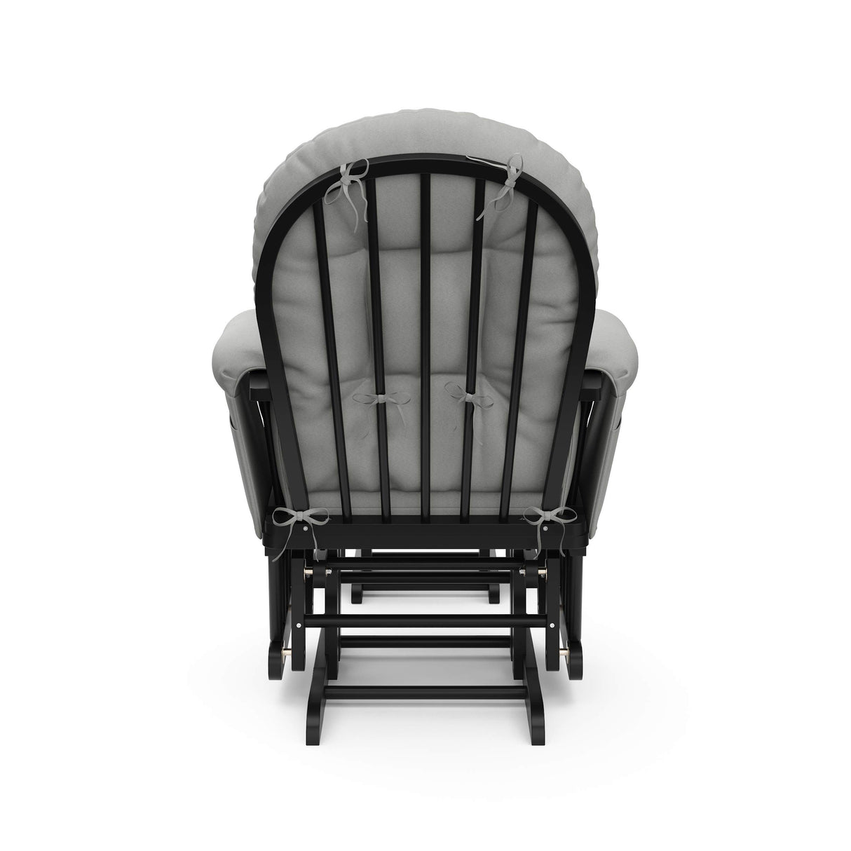 Storkcraft Premium Hoop Glider & Ottoman (Black with Light Gray) — GREENGUARD Gold Certified, Wood Craftsmanship, Convenient Storage Pockets, Smooth-Gliding Chair for Nursery, Multi-Award-Winning Storkcraft