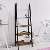 Casual Home 100% Solid Wood 5-Shelf Ladder Bookcase, Standard, Two-Tone Casual Home