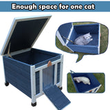 Rockever Outdoor Cat House,Outdoor cat Houses for Feral Cats Weatherproof Rabbit Hutch Small, Wooden Small Pet House and Habitats Rockever