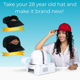 Danyco Hat Shaper Machine with Stiffening Spray – Adjustable Hat Care & Reshaping Device - Tool for Caps, Snapbacks, Fitted Hats – Fan Drying Tech for Shape Restoration & Preservation DANYCO