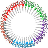 Scissors Bulk Set of 40-Pack, Niutop 8" Multipurpose Sharp Sewing Craft Fabric Scissors for Office Home High/Middle School Student Office Teacher Art Supplies, Soft Comfort-Grip Right/Left Handles Niutop