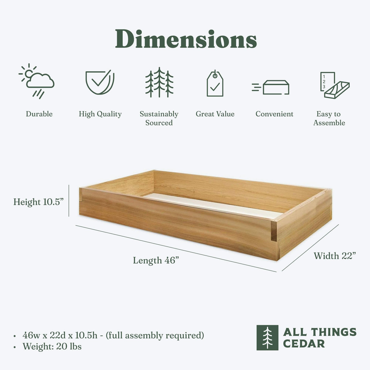 All Things Cedar 4-ft X 2-ft Raised Garden Planter Bed, Western Red Cedar Build All Things Cedar