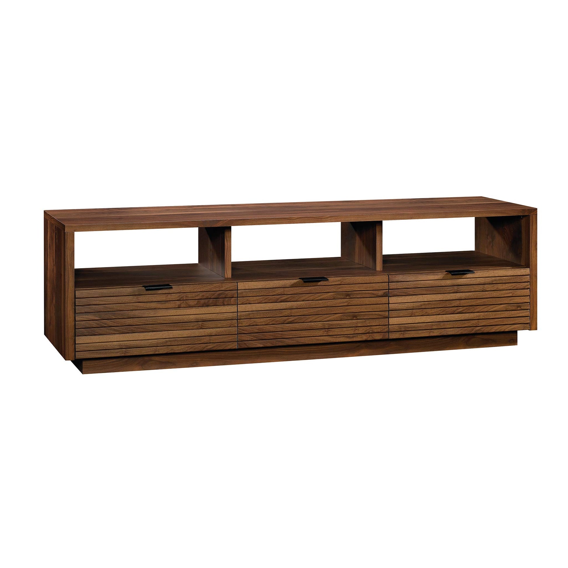 Sauder Harvey Park Credenza, for TVs up to 70", Grand Walnut finish - WoodArtSupply