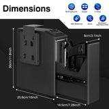 Arvilon Slider Handgun Safe for Nightstand, Biometric Beside Gun Safe for Pistols with Quick Access Sliding Door, Pistol Safes for Wall Bedside Desk Vehicle with the Fingerprint, Keypad Arvilon