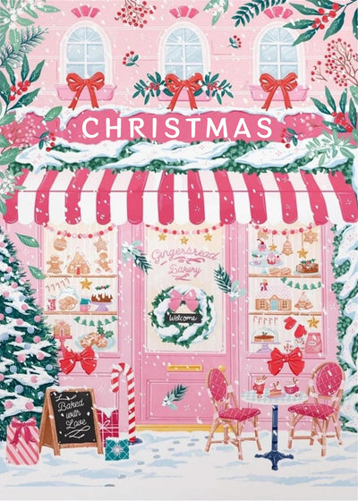 Pink Christmas Shop Diamond Art Kits for Adults, Diamond Painting Kits for Adults for Beginners, DIY Diamond Dots Art Kits, 5D Full Round Drill Gem Art Painting Kits for Home Wall Decor, 12x16 inch