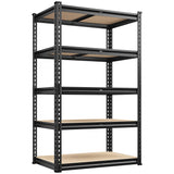 REIBII 2000LBS Storage Shelves 5 Tier Garage Shelving Heavy Duty Metal Shelves for Storage Adjustable Metal Shelving Units for Kitchen Pantry Basement, 28" Wx 13.8" Dx 59.8" H REIBII