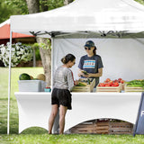 Bonnlo Folding Table 6ft, Portable Collapsible Plastic White Long Tables for Party, Camping, Banquet, Craft, Dining, Wedding, Outdoor and Indoor Use Bonnlo