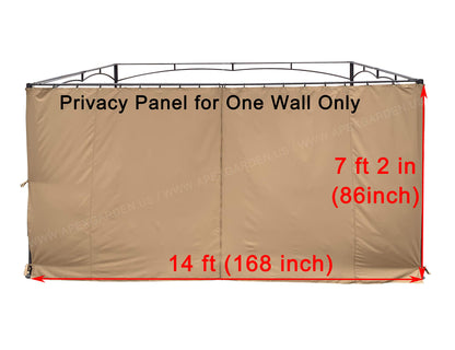 APEX GARDEN Universal 14-ft Privacy Panel Curtain/Side Wall Sunshade (One Side Only) (14 Ft., 168"(W) x 84"(H)) - WoodArtSupply