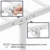 Yaheetech Classic Metal Platform Bed Frame Mattress Foundation with Victorian Style Iron-Art Headboard/Footboard/Under Bed Storage/No Box Spring Needed/Full Size White Yaheetech