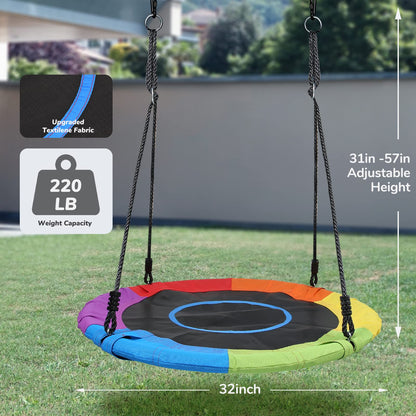 Hapfan 440lbs Swing Sets with Slide for Backyard, Swingset Outdoor for Kids, Heavy Duty Metal Playset, Saucer Swing, Belt Swing, Basketball Hoop