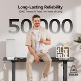 GTRACING 4 Legs Standing Desk with Dual Motor, 55 x 28 Inch Adjustable Height Desk with Power Outlets & LED Lights, Home Office Computer Workstation Sit Stand Up Desk with 3 Memory Preset GTRACING