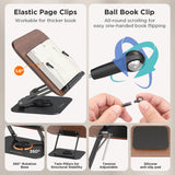 BEAUTRIP Book Stand for Reading, Foldable Book Holder for Desk Hands Free, Display Stand for Office, Kitchen, Cookbooks, Textbook, Recipe, Magazines, Tablets and Laptops with 360° Rotating Base BEAUTRIP