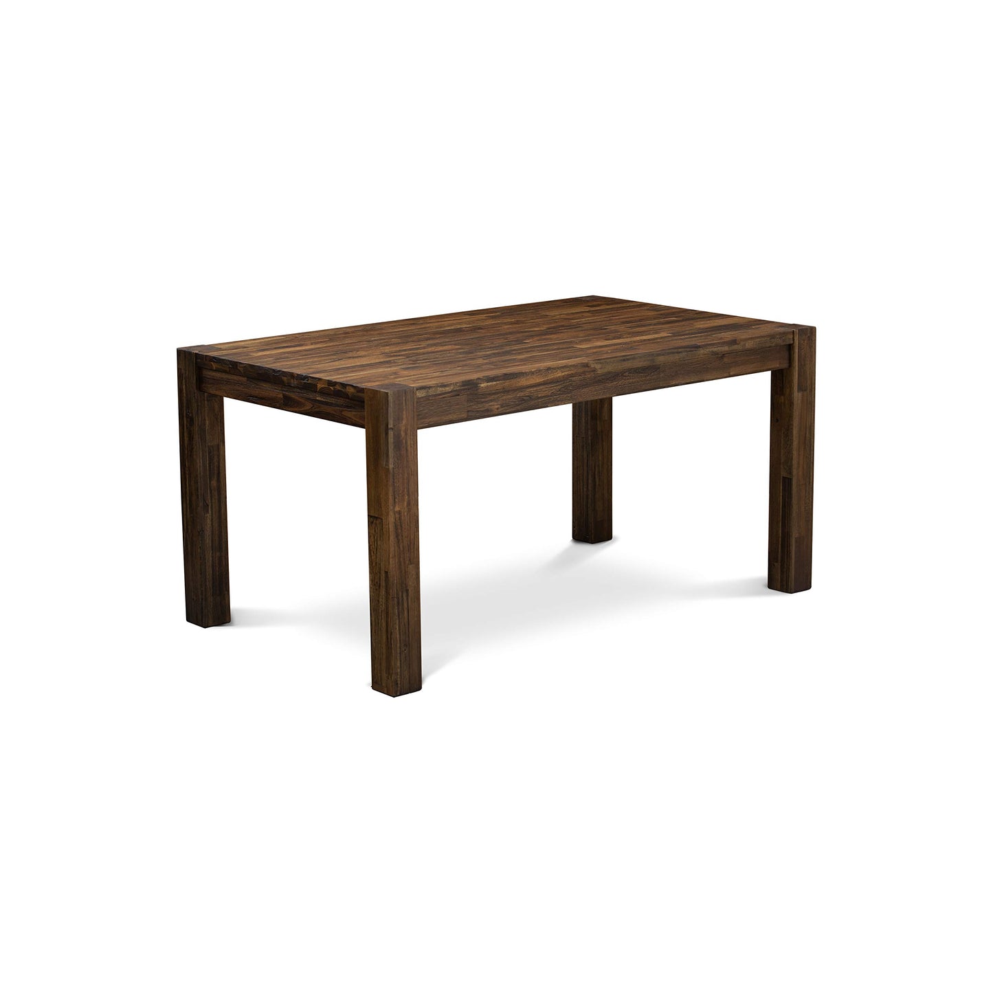 East West Furniture CN6-07-T Celina Dining Room Table - Rectangle Rustic Farmhouse Table , 36x60 Inch, Jacobean - WoodArtSupply