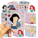 Make a Face Stickers 24PCS Make Your Own Princess Sticker for Kids Toddlers DIY Sticker Princess Themed Stickers for Kids Party Favors Awards Asverbet DIY Arts and Crafts Asverbet