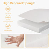 HUIMO 60'' Loveseat Sofa, Mid Century Modern Love Seat Couches for Living Room, Upholstered Love Seats Furniture with Solid Frame Button Tufted Small Couch for Bedroom Office Apartment (White) HUIMO