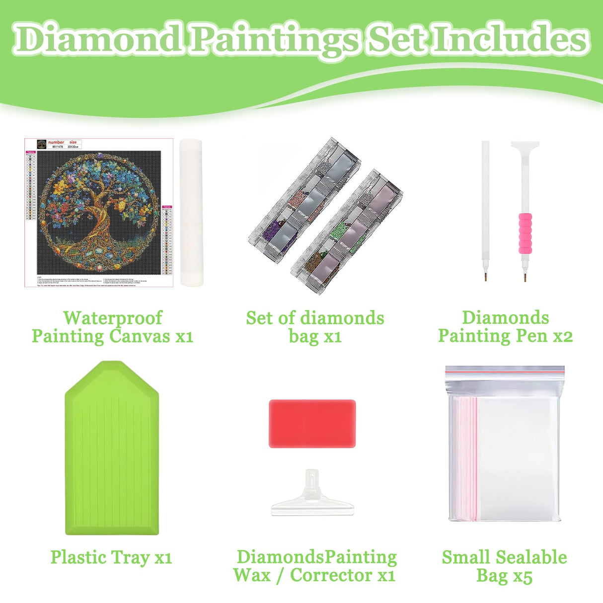 MAXBYE Diamonds Painting Kits for Adults, 5D Tree of Life Diamond Art Kits for Beginners, Full Drill Round Gem Art Diamond Painting for Home Wall Decor Gift, 12x12inch MAXBYE