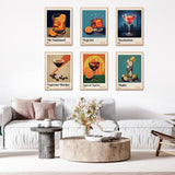 6 Pack Paint by Numbers Kit for Adults Beginner, Cocktail Adult Paint by Number Kits on Canvas, Cocktail DIY Acrylic Oil Painting by Numbers Kits, Perfect for Home Decor 10x14 Inch Okarina