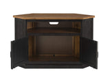 Martin Svensson Home Rustic Corner TV Stand, Antique Black and Honey Tobacco Martin Svensson Home