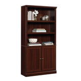 Sauder Select Cherry Storage Bookcase with Adjustable Shelves and Doors Sauder
