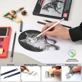 Brusarth Charcoal Pencils for Drawing, 18 Pcs Art Pencil Kit, Professional Sketching Pencil, Art Supplies for Drawing, Shading, Sketching, Blending, Artist Pencils for Beginners & Artists Brusarth