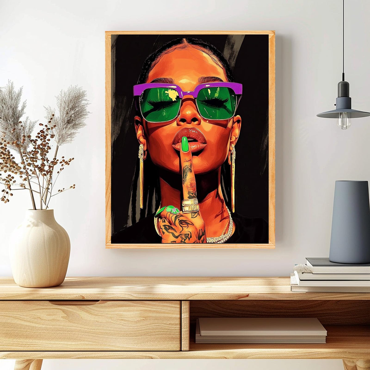 MAXBYE Fashion Portrait Paint by Numbers Kit for Adults Beginner, Trendy Lady Adult Paint by Number Kits on Canvas Without Frame, Easy Oil Paint by Numbers for Home Wall Decor Gift 12x16inch MAXBYE