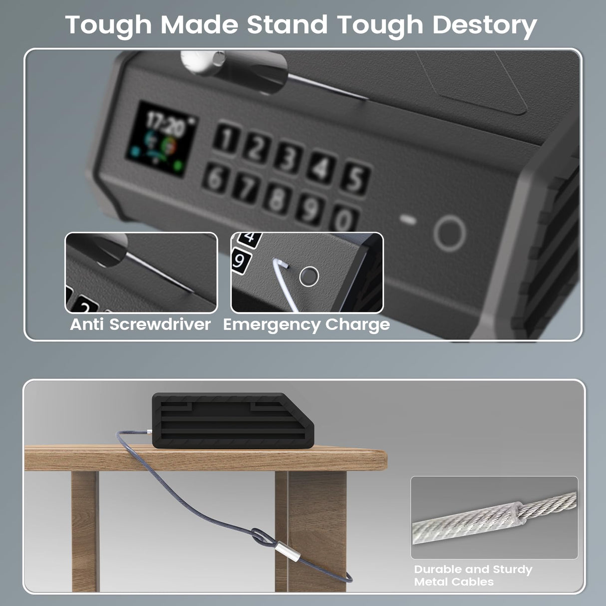 WodPeace Gun Safe for Pistols,Biometric Gun Safe,Fast Access Handgun Lock with Internal Light, Multi-Info Display Screen,Silent Mode,Fingerprint/PIN Code/KEY,Smart Box for Bedside Nightstand Car wodpeace