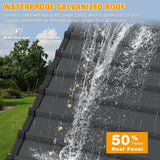 EBE 20' x 20' Metal Carport, Outdoor Heavy Duty Carport with Galvanized Steel Roof and Enhanced Metal Frame Structure, Garage Car Shelter Shade for SUV Trucks and Boats EBE