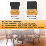 16 PCS Square Chair Leg Floor Protector, Silicone Chair Leg Cover, Furniture Leg Protectors with Felt, Mobile Table Leg pad, Protect The Floor from Scratches.1 1/2 in Black. CHWM