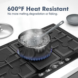 ChefAide 4 Pieces Silicone Spatula Set, Food Grade Rubber Spatula, Upgrade Strong Handle with Ergonomic Grip, Heat Resistant for Nonstick Cookware, Cooking ChefAide