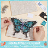 WEBEEDY DIY Blue Butterfly String Art Kit for Adults Beginners 3D Animal String Art Crafts Kit,Arts Crafts Kit Include All Necessary Accessories and Frame,Home Wall Decor Christmas Unique Gift WEBEEDY