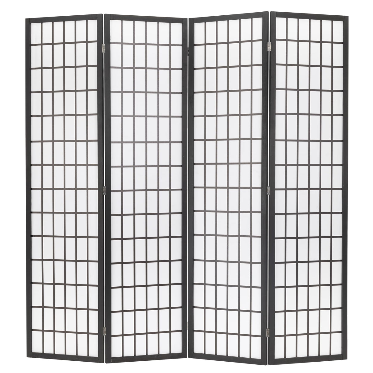 Room Divider 6Ft Folding Oriental Shoji Screen - Portable Privacy Divider with 4 Panels, Freestanding Japanese-Inspired Wood Partition Screen, White PayLessHere
