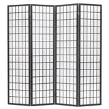 Room Divider 6Ft Folding Oriental Shoji Screen - Portable Privacy Divider with 4 Panels, Freestanding Japanese-Inspired Wood Partition Screen, White PayLessHere
