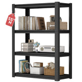 FATIGOS 1600LBS Garage Shelving 4 Tier Heavy Duty Garage Shelving, Adjustable Metal Shelving Unit for Basement, Warehouse, Pantry, Closet, Kitchen,13.78" D x 29.53" W x 55.12" H FATIGOS